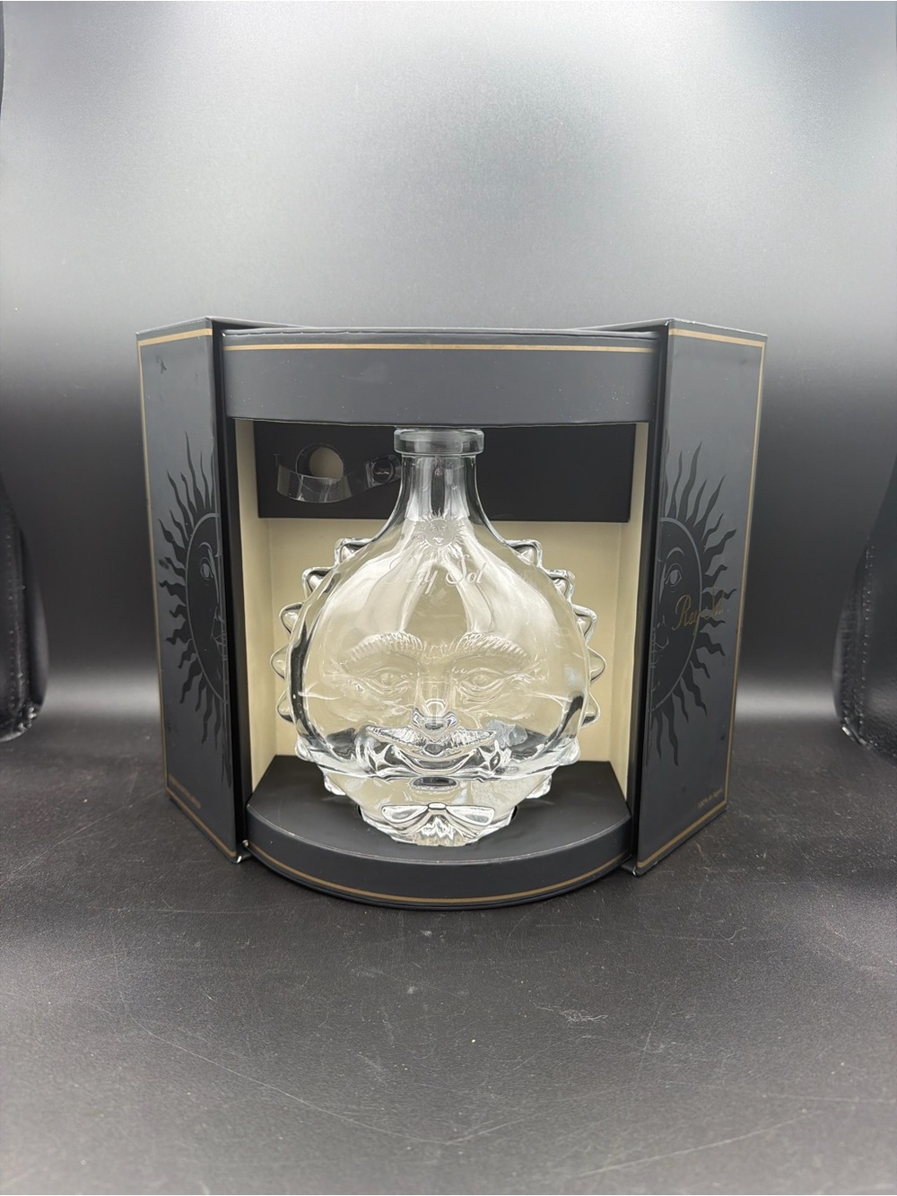 Del Sol empty Tequila bottle with display box beautiful bottle